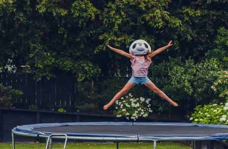 How do I protect my outdoor trampoline?